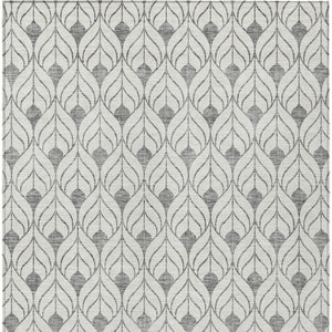 Homeroots 3' Beige And Ivory Geometric Washable Area Rug For Indoor & Outdoor Spaces, Durable And Stylish 3' X 5' Polyester 595739