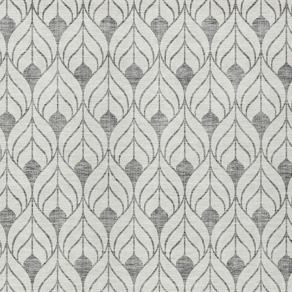 Homeroots 3' Beige And Ivory Geometric Washable Area Rug For Indoor & Outdoor Spaces, Durable And Stylish 3' X 5' Polyester 595739