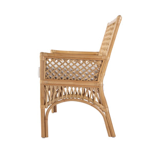 Butler Specialty Butler Antigua 42" Rattan Dining Bench - Stylish Natural Frame With Cozy Upholstered Cushion Seat Natural Rattan,Foam,Fabric 5957404-butler