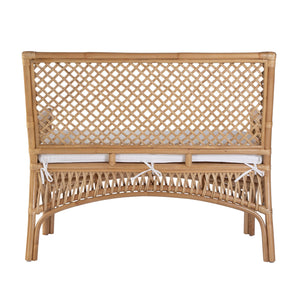 Butler Specialty Butler Antigua 42" Rattan Dining Bench - Stylish Natural Frame With Cozy Upholstered Cushion Seat Natural Rattan,Foam,Fabric 5957404-butler