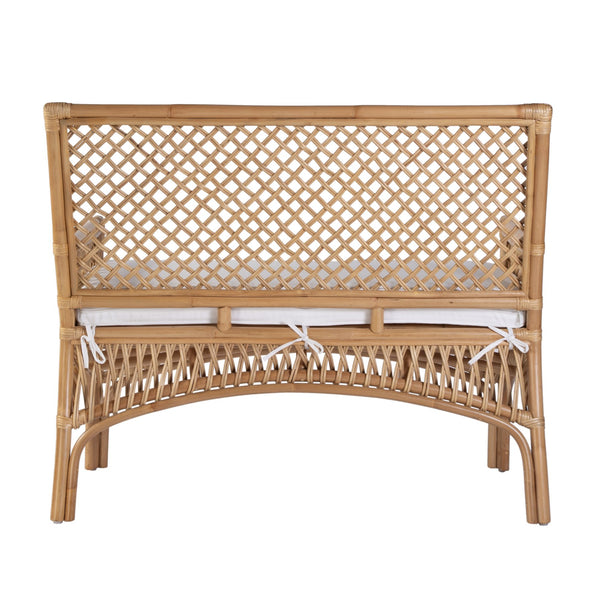 Butler Specialty Butler Antigua 42" Rattan Dining Bench - Stylish Natural Frame With Cozy Upholstered Cushion Seat Natural Rattan,Foam,Fabric 5957404-butler