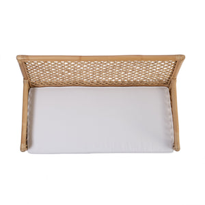 Butler Specialty Butler Antigua 42" Rattan Dining Bench - Stylish Natural Frame With Cozy Upholstered Cushion Seat Natural Rattan,Foam,Fabric 5957404-butler