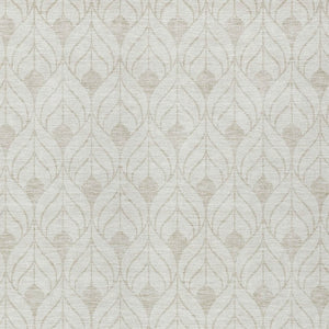 Homeroots 3' Beige And Ivory Geometric Washable Area Rug For Indoor & Outdoor Spaces, Durable And Stylish 5' X 8' Polyester 595746