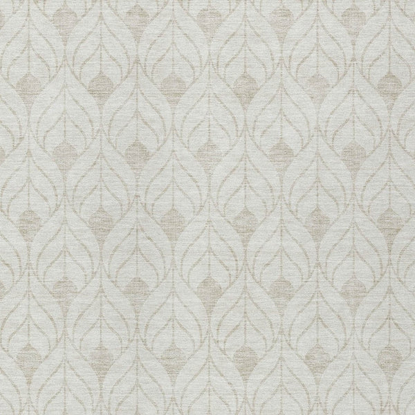 Homeroots 3' Beige And Ivory Geometric Washable Area Rug For Indoor & Outdoor Spaces, Durable And Stylish 9' X 12' Polyester 595749