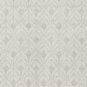 Homeroots 3' Beige And Ivory Geometric Washable Area Rug For Indoor & Outdoor Spaces, Durable And Stylish 10' X 14' Polyester 595750