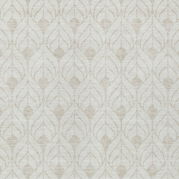 Homeroots 3' Beige And Ivory Geometric Washable Area Rug For Indoor & Outdoor Spaces, Durable And Stylish 10' X 14' Polyester 595750