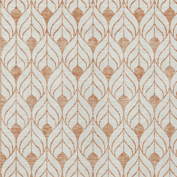 Homeroots 3' Beige And Ivory Geometric Washable Area Rug For Indoor & Outdoor Spaces, Durable And Stylish 8' X 10' Polyester 595766