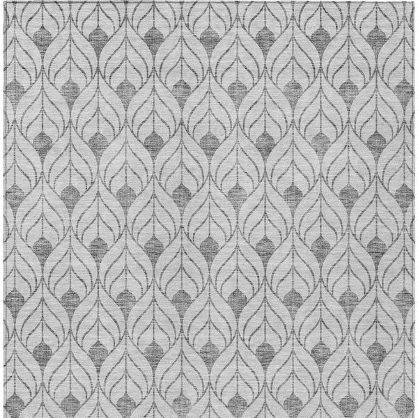 Homeroots 3' Beige And Ivory Geometric Washable Area Rug For Indoor & Outdoor Spaces, Durable And Stylish 8' X 10' Polyester 595772