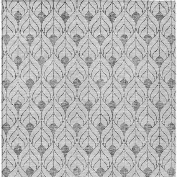 Homeroots 3' Beige And Ivory Geometric Washable Area Rug For Indoor & Outdoor Spaces, Durable And Stylish 9' X 12' Polyester 595773