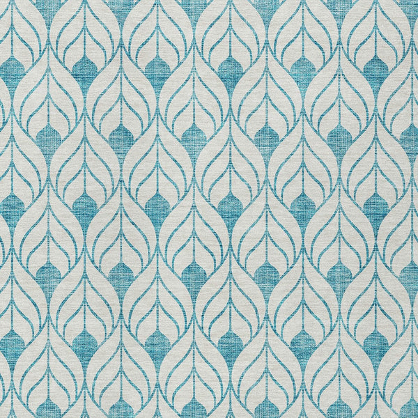 Homeroots 3' Beige And Ivory Geometric Washable Area Rug For Indoor & Outdoor Spaces, Durable And Stylish 3' X 5' Polyester 595775