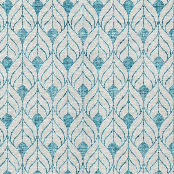 Homeroots 3' Beige And Ivory Geometric Washable Area Rug For Indoor & Outdoor Spaces, Durable And Stylish 8' X 10' Polyester 595778