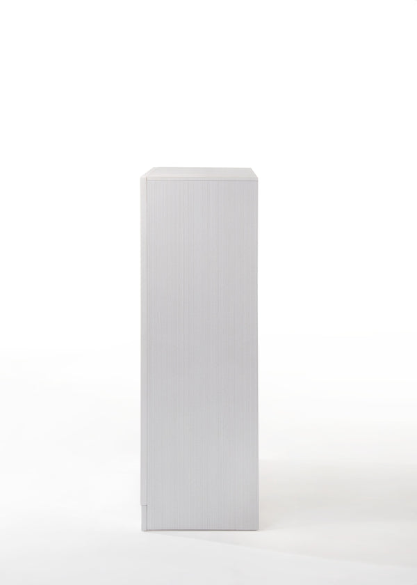 English Elm Naima Textured Finish Dresser with Felt-Lined Jewelry Drawer, Smooth Metal Glides & Silver Pulls White 57 L x 20 W x 37 H B2726P261241