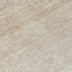 Homeroots 3' Beige And Ivory Ombre Area Rug - Stylish, Washable Design For Indoor & Outdoor Use, Durable Fun! 8' Round Polyester 595783