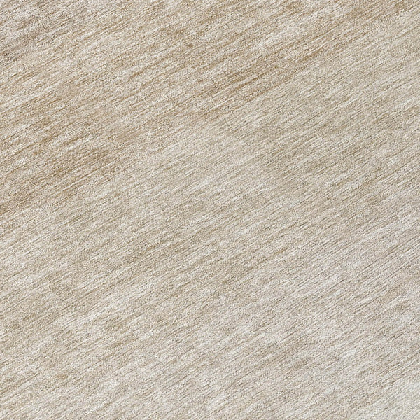 Homeroots 3' Beige And Ivory Ombre Area Rug - Stylish, Washable Design For Indoor & Outdoor Use, Durable Fun! 8' Round Polyester 595783