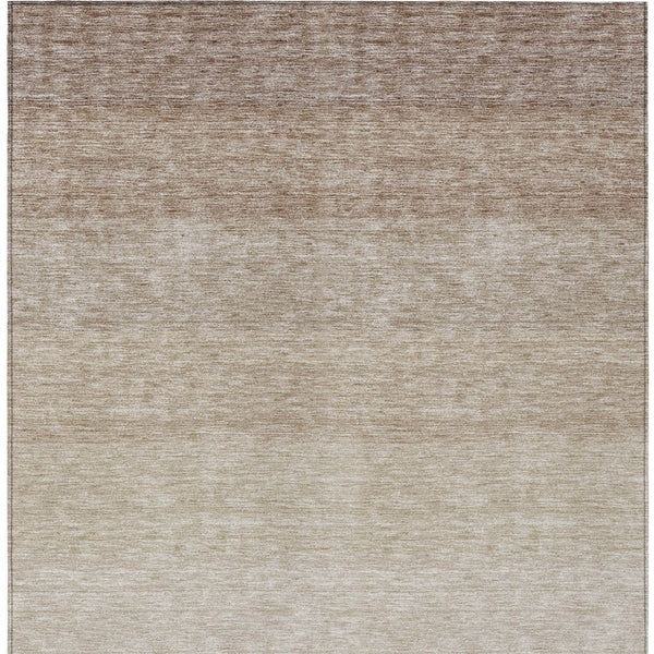 Homeroots 3' Beige And Ivory Ombre Area Rug - Stylish, Washable Design For Indoor & Outdoor Use, Durable Fun! 8' X 10' Polyester 595784