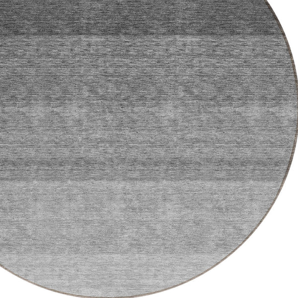 Homeroots 3' Beige And Ivory Ombre Area Rug - Stylish, Washable Design For Indoor & Outdoor Use, Durable Fun! 8' Round Polyester 595789