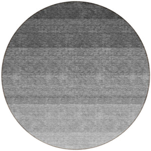 Homeroots 3' Beige And Ivory Ombre Area Rug - Stylish, Washable Design For Indoor & Outdoor Use, Durable Fun! 8' Round Polyester 595789