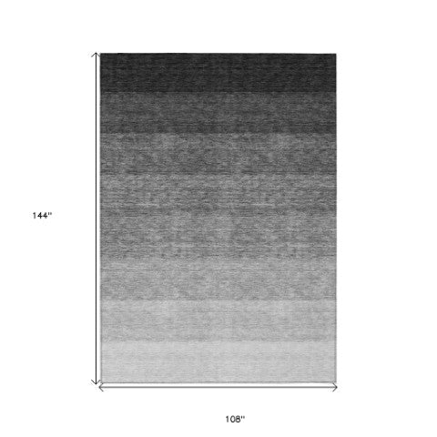 Homeroots 3' Beige And Ivory Ombre Area Rug - Stylish, Washable Design For Indoor & Outdoor Use, Durable Fun! 9' X 12' Polyester 595791