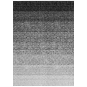 Homeroots 3' Beige And Ivory Ombre Area Rug - Stylish, Washable Design For Indoor & Outdoor Use, Durable Fun! 10' X 14' Polyester 595792