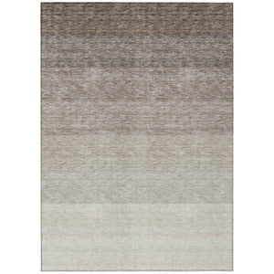HomeRoots 9' Brown and Ivory Ombre Area Rug – Durable, Washable, Versatile Indoor/Outdoor Design, 9x12 ft 595797