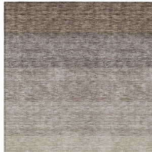 Homeroots 3' Beige And Ivory Ombre Area Rug - Stylish, Washable Design For Indoor & Outdoor Use, Durable Fun! 9' X 12' Polyester 595797