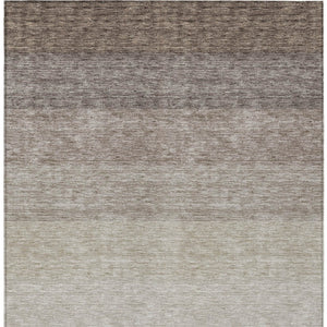Homeroots 3' Beige And Ivory Ombre Area Rug - Stylish, Washable Design For Indoor & Outdoor Use, Durable Fun! 10' X 14' Polyester 595798
