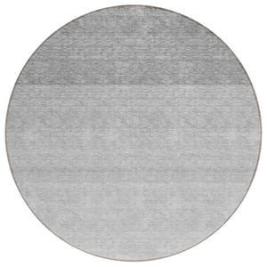 HomeRoots 5' Gray Ombre Area Rug - Stylish, Washable, and Durable for Indoor & Outdoor Spaces - Easy Care! 8' Round 595813