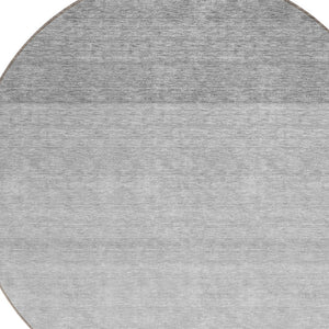 Homeroots 3' Beige And Ivory Ombre Area Rug - Stylish, Washable Design For Indoor & Outdoor Use, Durable Fun! 8' Round Polyester 595813