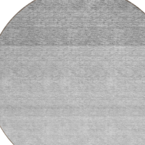 Homeroots 3' Beige And Ivory Ombre Area Rug - Stylish, Washable Design For Indoor & Outdoor Use, Durable Fun! 8' Round Polyester 595813