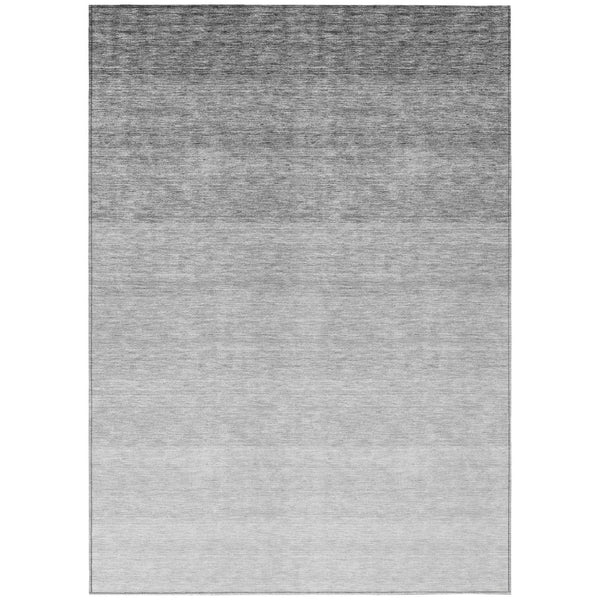 HomeRoots 5' Gray Ombre Area Rug - Stylish, Washable, and Durable for Indoor & Outdoor Spaces - Easy Care! 8' X 10' 595814