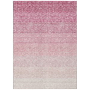 HomeRoots 5' Pink-to-Ivory Ombre Area Rug - Stylish, Washable, Durable for Indoor & Outdoor Spaces, Easy Care 5' X 8' 595818