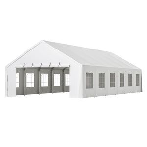 English Elm 20x40ft Heavy Duty Galvanized Steel Frame Party Tent Waterproof Outdoor Wedding Canopy W1422S00064