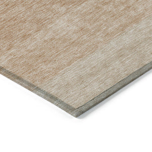 Homeroots 3' Beige And Ivory Ombre Area Rug - Stylish, Washable Design For Indoor & Outdoor Use, Durable Fun! 3' X 5' Polyester 595823