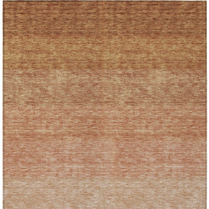 Homeroots 3' Beige And Ivory Ombre Area Rug - Stylish, Washable Design For Indoor & Outdoor Use, Durable Fun! 5' X 8' Polyester 595824