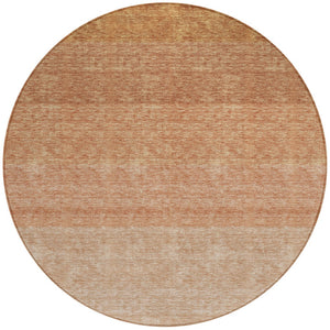 Homeroots 3' Beige And Ivory Ombre Area Rug - Stylish, Washable Design For Indoor & Outdoor Use, Durable Fun! 8' Round Polyester 595825