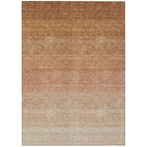 HomeRoots 5' Copper and Beige Ombre Area Rug – Stylish, Washable, and Durable for Indoor and Outdoor Use 8' X 10' 595826