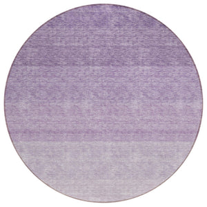 HomeRoots 5' Modern Purple Ombre Area Rug - Soft, Durable, and Washable for Indoor & Outdoor Spaces 8' Round 595831