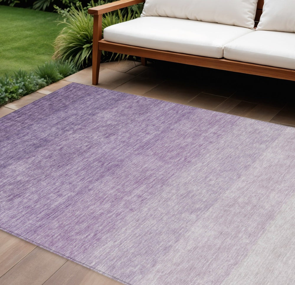 HomeRoots 9' X 12' Ombre Purple & Lavender Area Rug - Stylish, Durable, Washable for Indoor & Outdoor Use! 595833