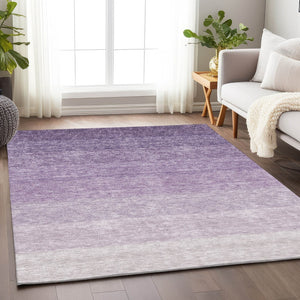 HomeRoots 5' Modern Purple Ombre Area Rug - Soft, Durable, and Washable for Indoor & Outdoor Spaces 10' X 14' 595834