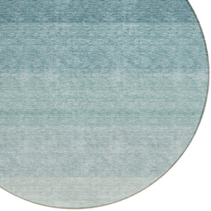Homeroots 3' Beige And Ivory Ombre Area Rug - Stylish, Washable Design For Indoor & Outdoor Use, Durable Fun! 8' Round Polyester 595837