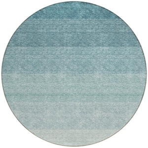 Homeroots 3' Beige And Ivory Ombre Area Rug - Stylish, Washable Design For Indoor & Outdoor Use, Durable Fun! 8' Round Polyester 595837