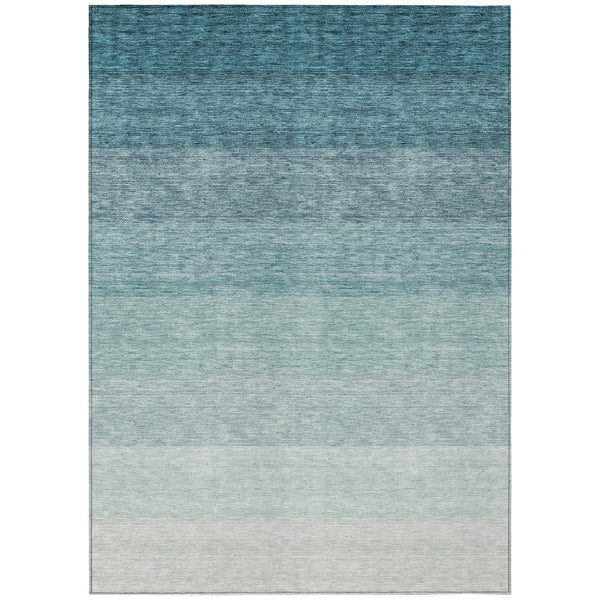 Homeroots 3' Beige And Ivory Ombre Area Rug - Stylish, Washable Design For Indoor & Outdoor Use, Durable Fun! 9' X 12' Polyester 595839