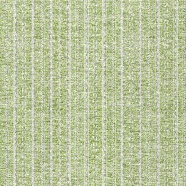 Homeroots 3' Artichoke Green And Ivory Striped Washable Rug For Indoor And Outdoor Spaces - Durable Design 8' X 10' Polyester 595844