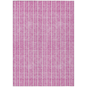 HomeRoots 5' Stylish Blush and Ivory Striped Washable Area Rug – Durable, Versatile, Perfect for Indoor/Outdoor Use 8' X 10' 595856
