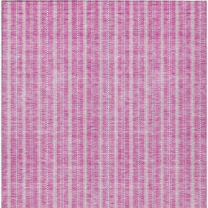 Homeroots 3' Artichoke Green And Ivory Striped Washable Rug For Indoor And Outdoor Spaces - Durable Design 10' X 14' Polyester 595858