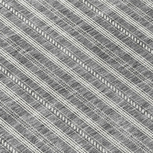 Homeroots 3' Artichoke Green And Ivory Striped Washable Rug For Indoor And Outdoor Spaces - Durable Design 8' Round Polyester 595867