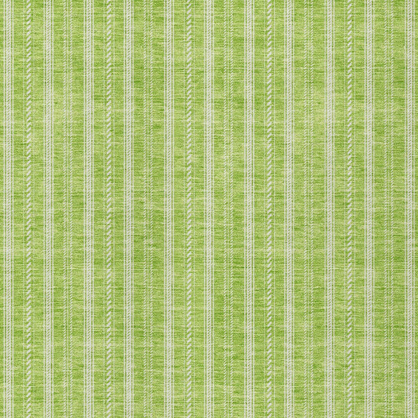 Homeroots 3' Artichoke Green And Ivory Striped Washable Rug For Indoor And Outdoor Spaces - Durable Design 9' X 12' Polyester 595881