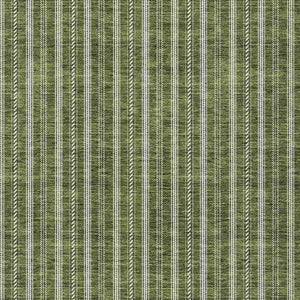 Homeroots 3' Artichoke Green And Ivory Striped Washable Rug For Indoor And Outdoor Spaces - Durable Design 3' X 5' Polyester 595883
