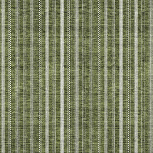 Homeroots 3' Artichoke Green And Ivory Striped Washable Rug For Indoor And Outdoor Spaces - Durable Design 10' X 14' Polyester 595888