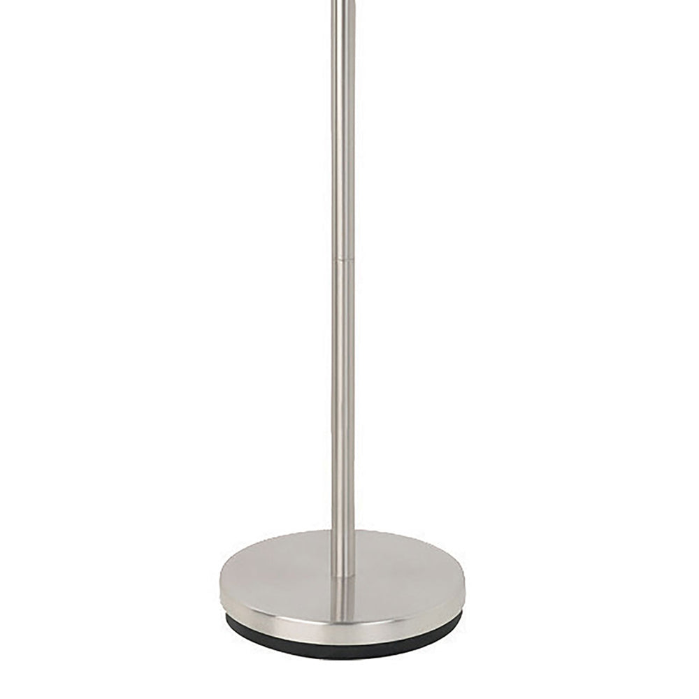 English Elm Jessa Brushed Steel Frosted Torchiere Floor Lamp - Sleek Fingerprint-Resistant Metal, Warm Diffused Glow B062P328634
